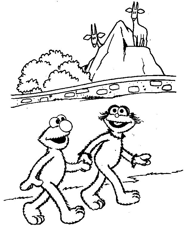 coloriage 1 rue sesame la promenade des amoureux